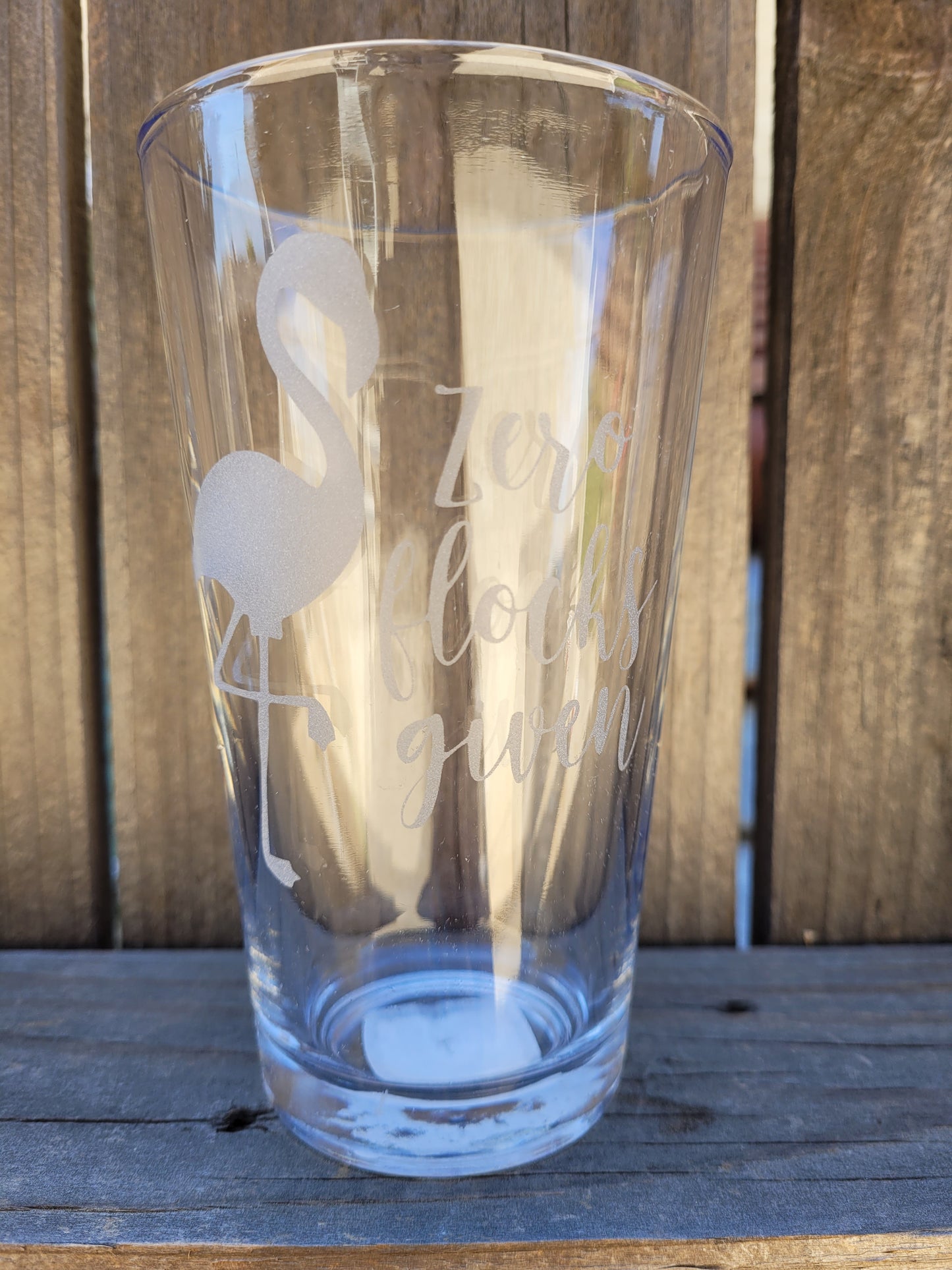 Zero Flocks Given Pint Glass - Made to Order