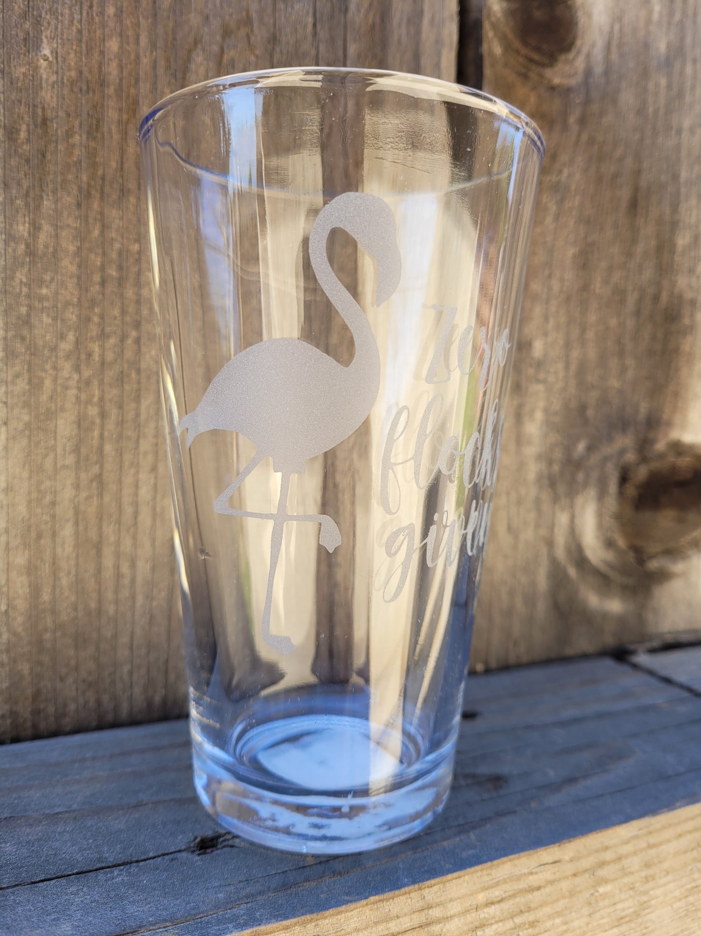 Zero Flocks Given Pint Glass - Made to Order
