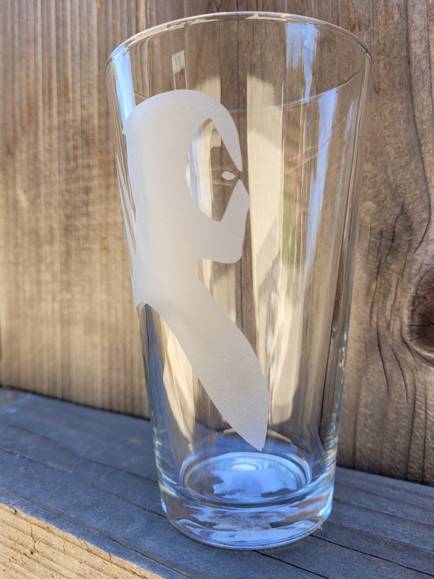 Deadpool (Side profile) Pint Glass - Made to Order