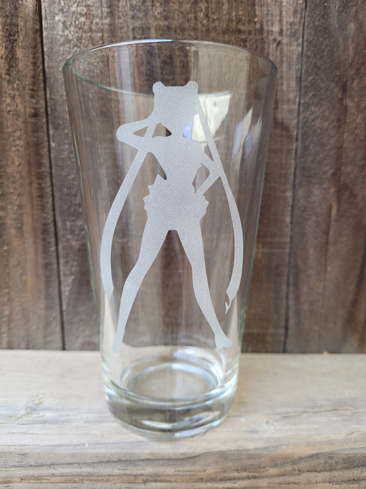 Sailor Moon Transformation (Front Profile) Pint Glass - Made to Order