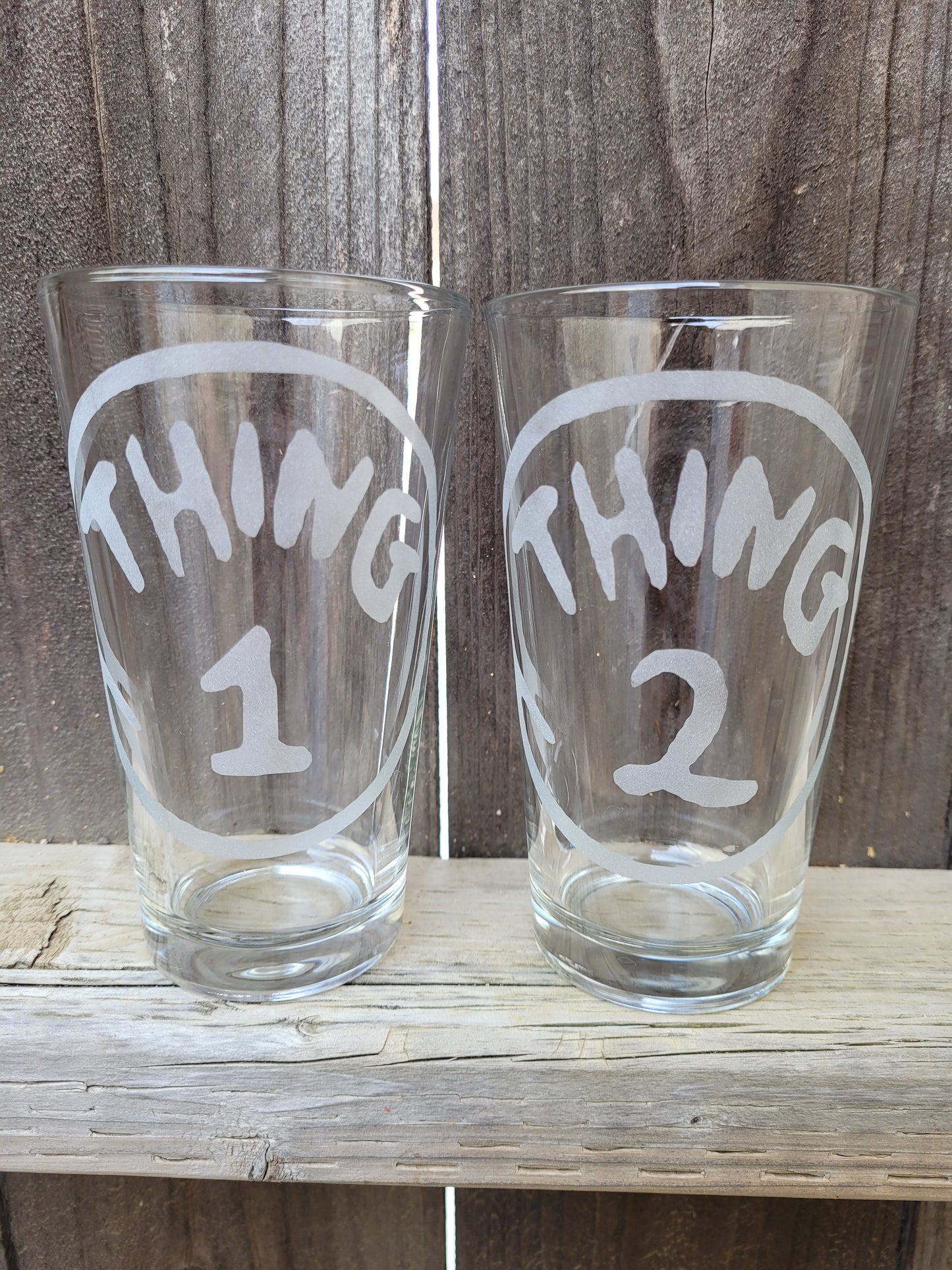 Thing 1 Pint Glass - Made to Order