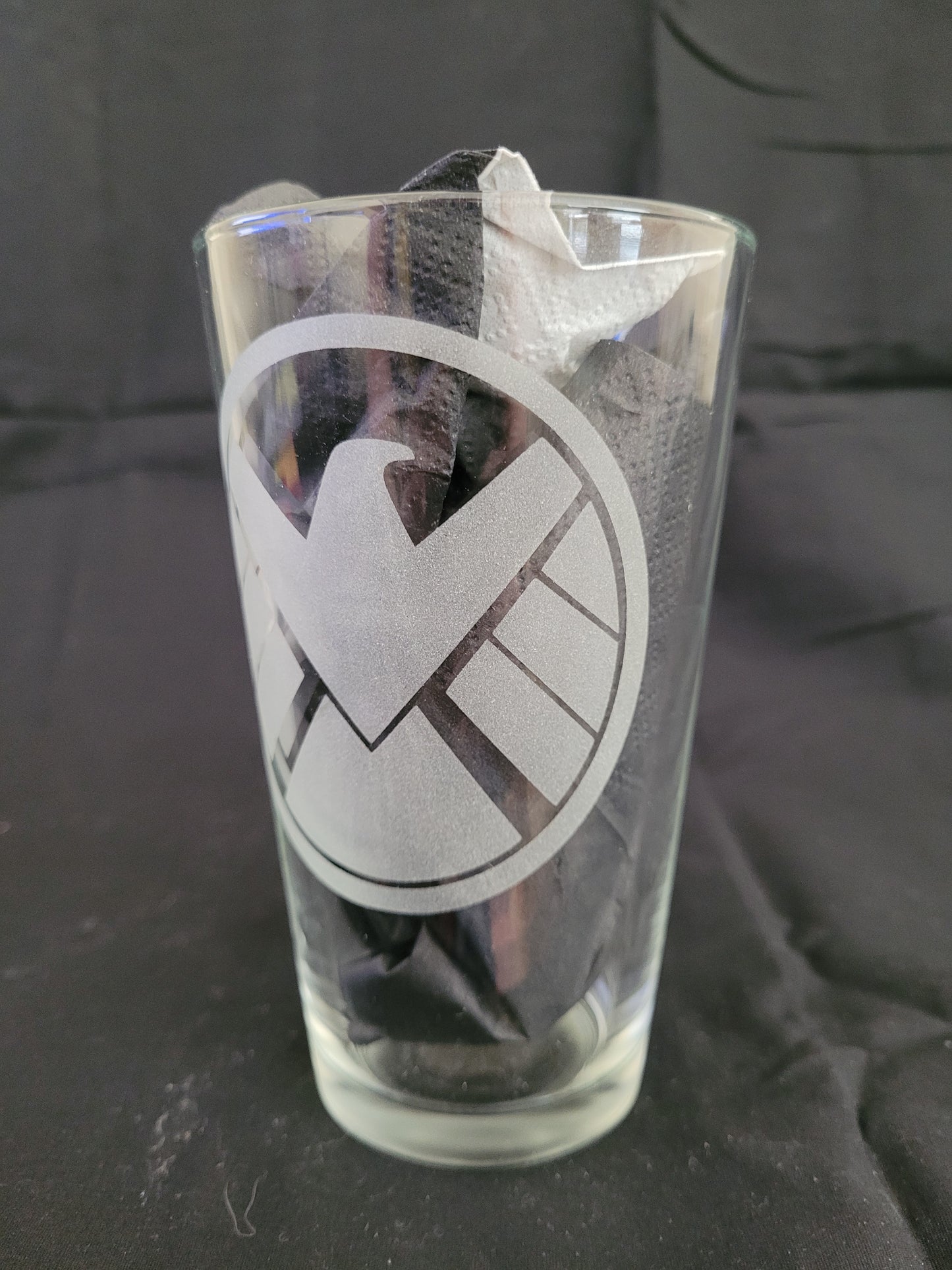 Agents of Shield Logo Pint Glass - Made to Order