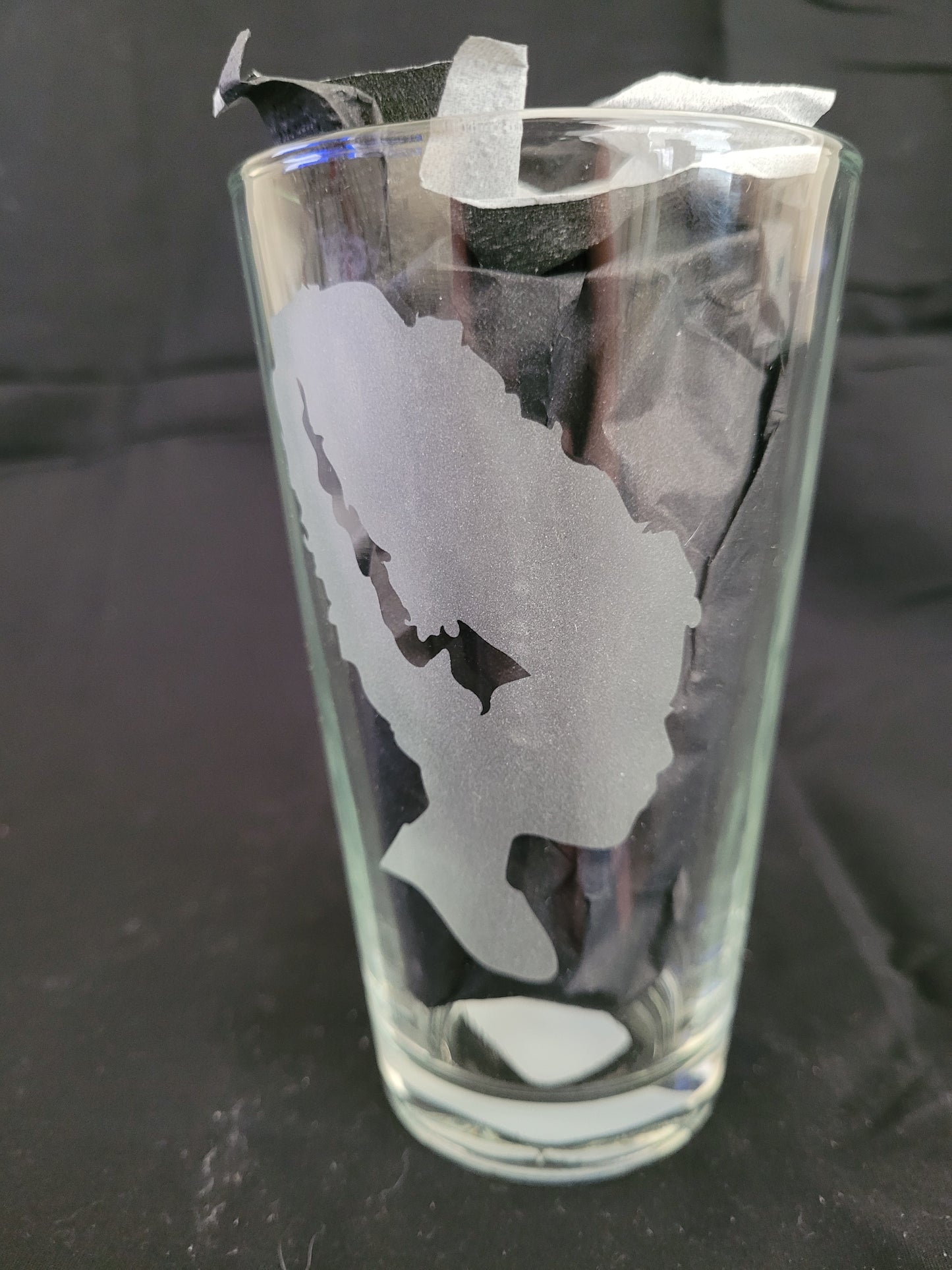 The Bride of Frankenstein (silhoutte) Pint Glass - Made to Order