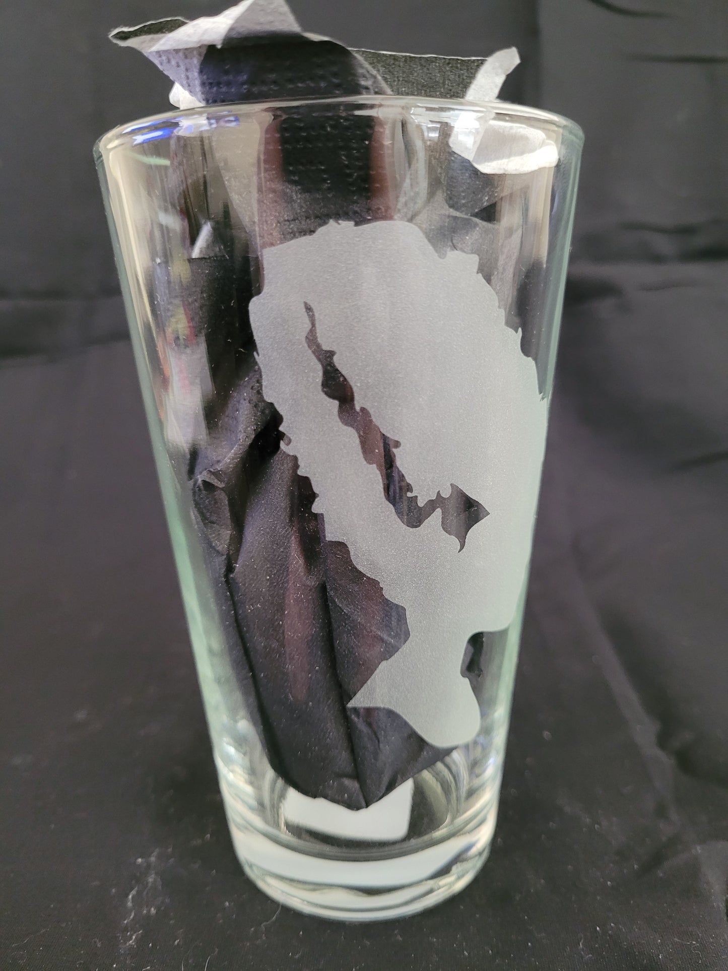 The Bride of Frankenstein (silhoutte) Pint Glass - Made to Order