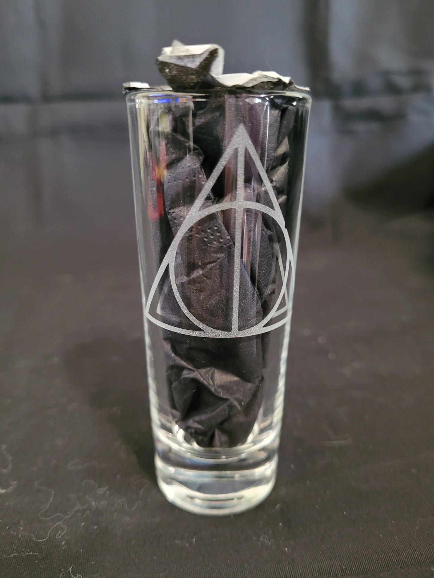 Deathly Hallows 2 oz Shot Glass - Made to Order