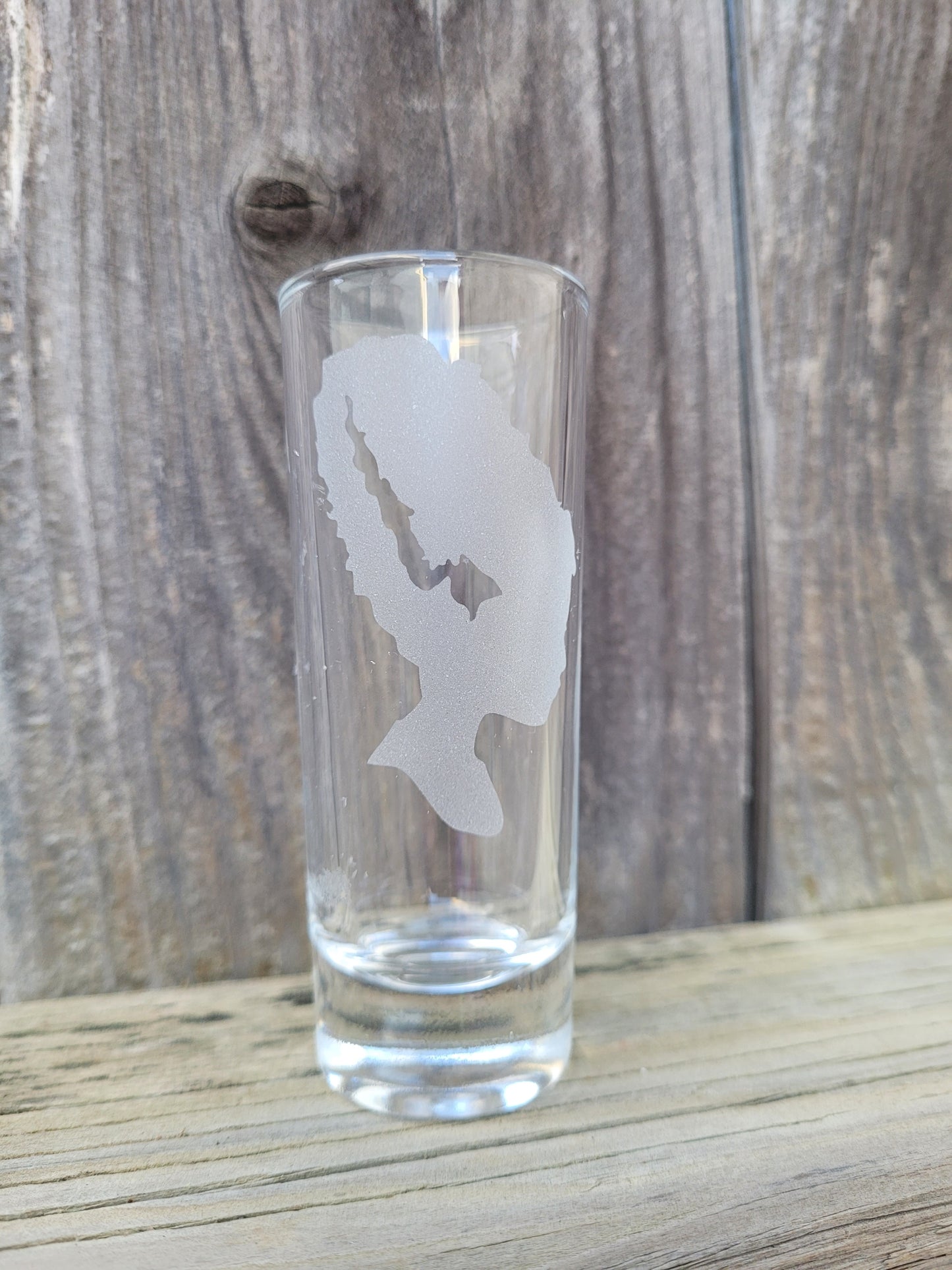 Bride of Frankenstein 2 oz Shot Glass - Made to Order