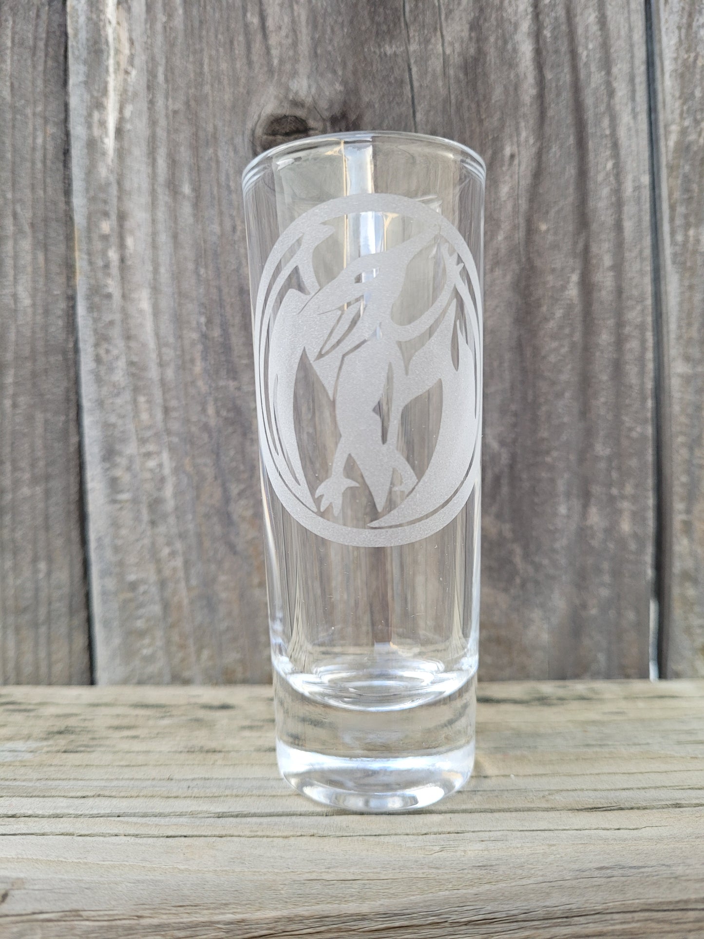 Pink Ranger Pterodactyl Power Coin 2 oz Shot Glass - Made to Order