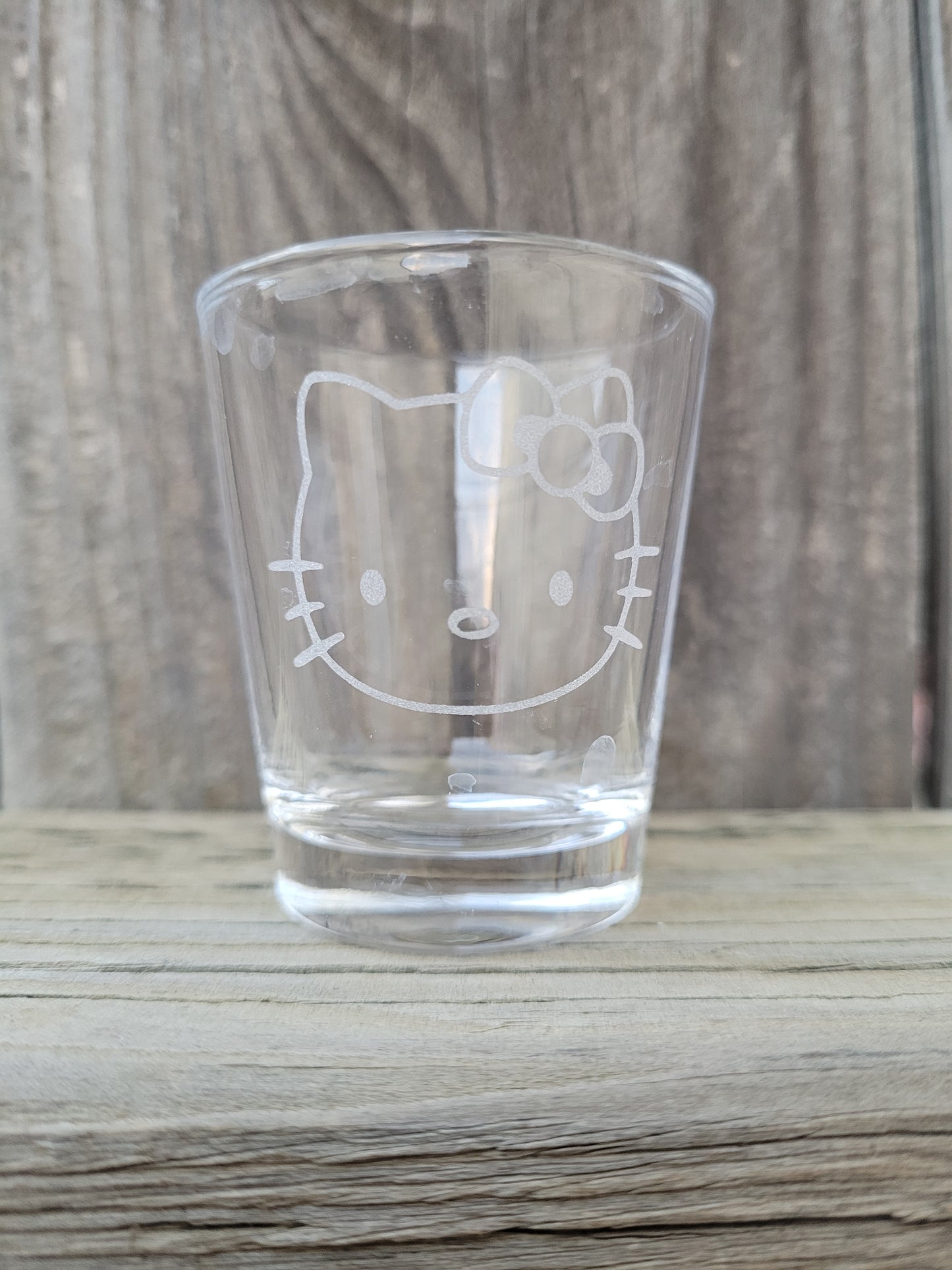 Hello Kitty (face) 1.5 oz Shot Glass - Made to Order