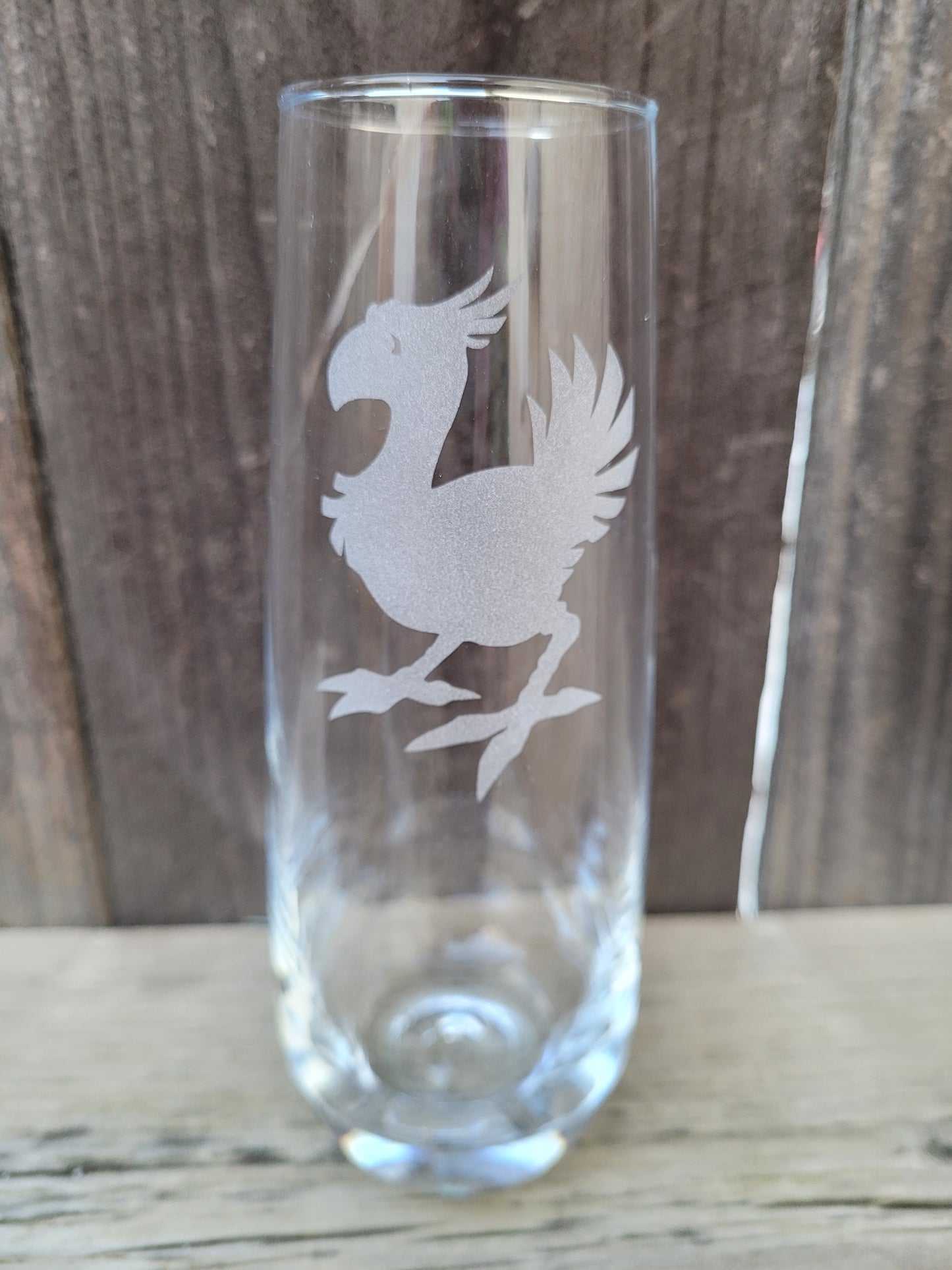 Chocobo Final Fantasy Stemless Champagne Glass- Made to Order