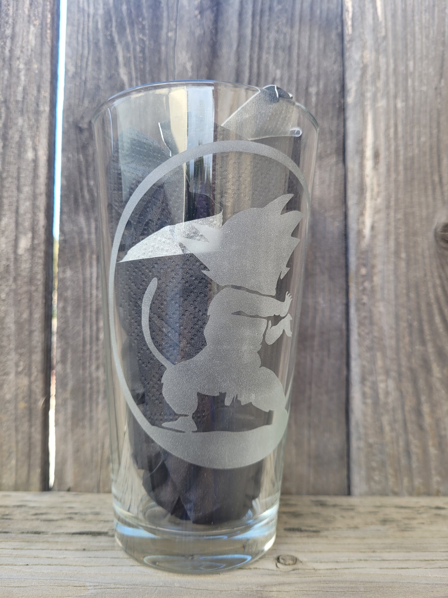 Young Goku Dragon Ball Pint Glass - Made to Order