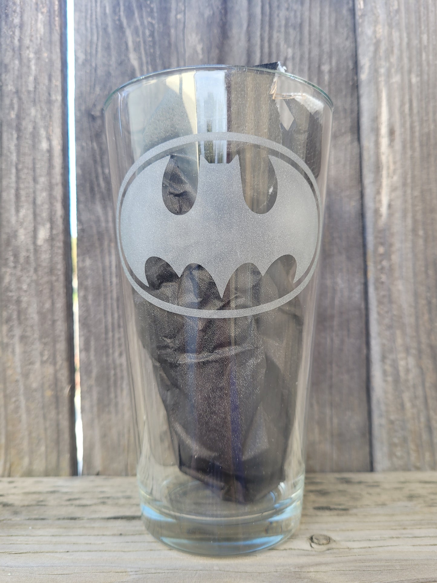 Batman batsignal Pint Glass - Made to Order