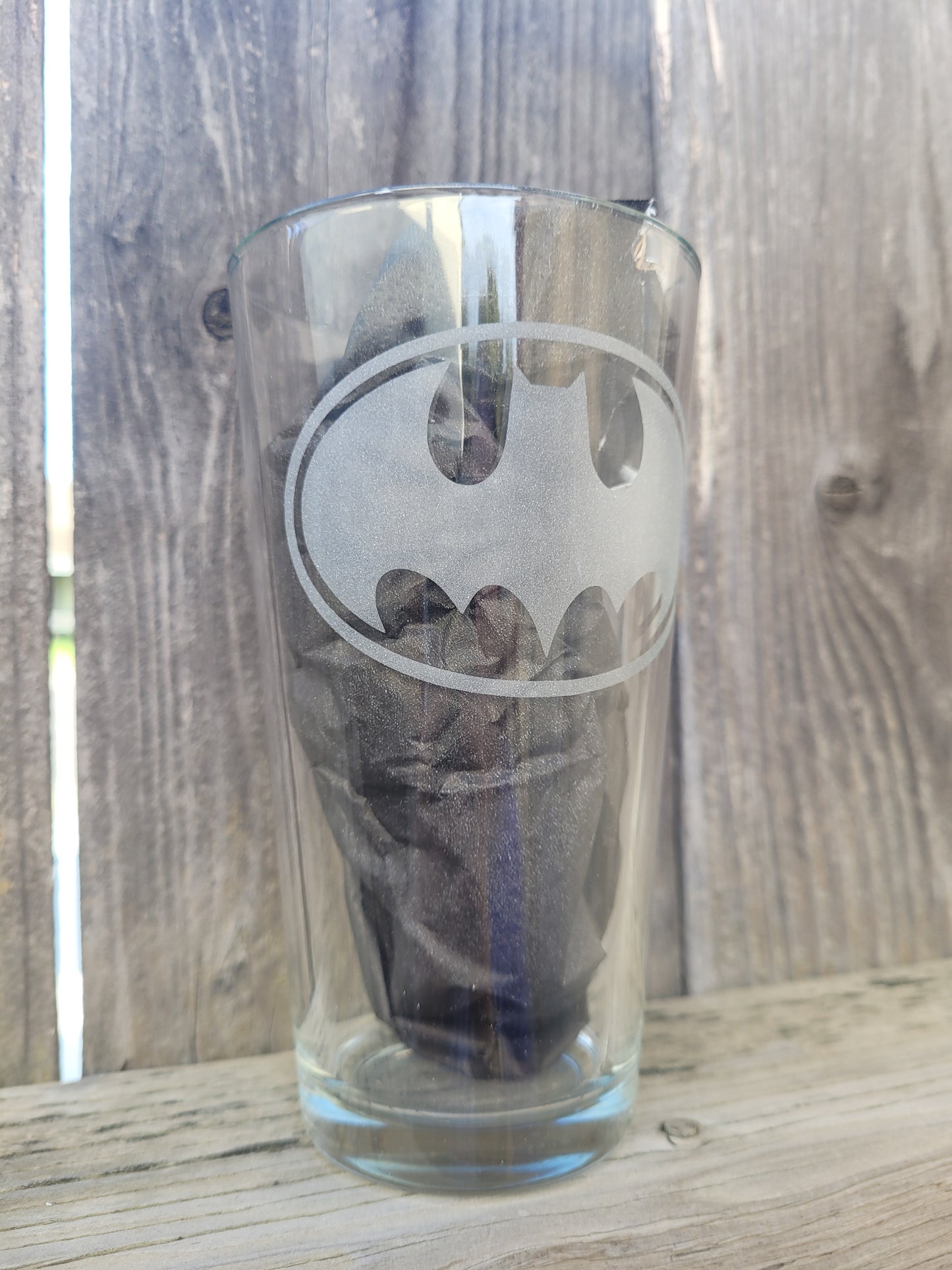 Batman batsignal Pint Glass - Made to Order