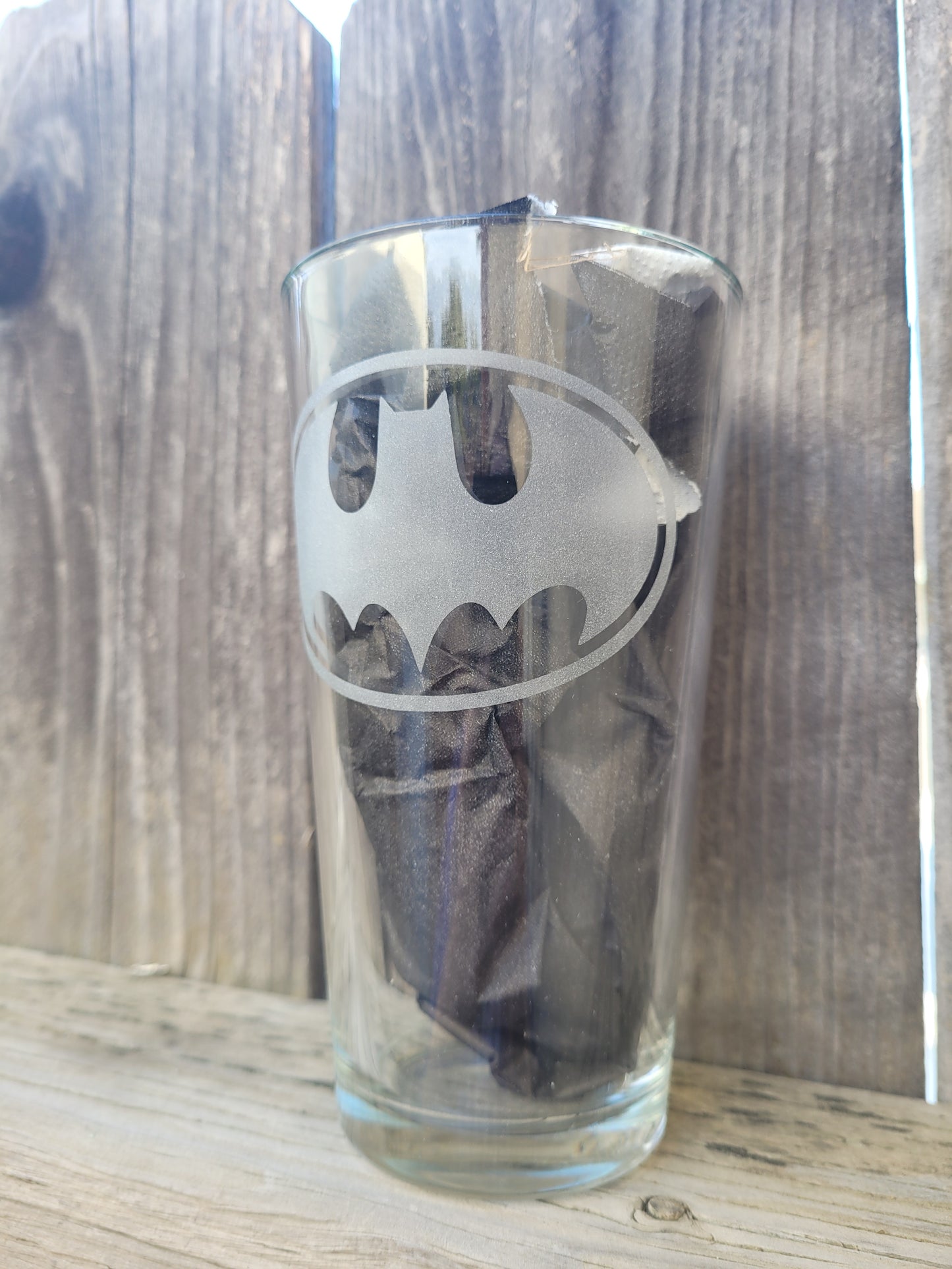 Batman batsignal Pint Glass - Made to Order