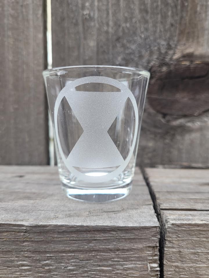 Black Widow 1.5 oz Shot Glass- Made to Order