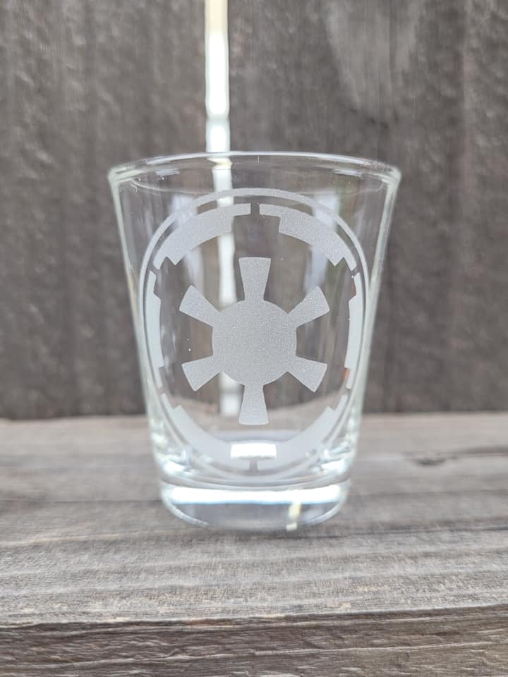Empire (Star Wars) Logo 1.5 oz Shot Glass- Made to Order