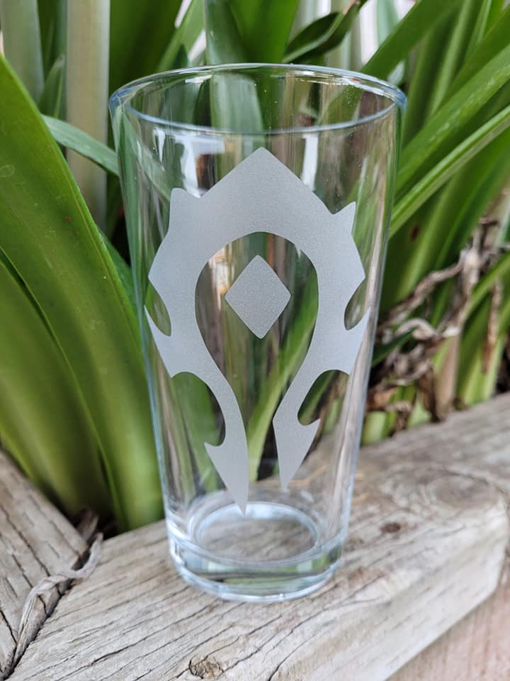 WoW Horde Pint Glass - Made to Order