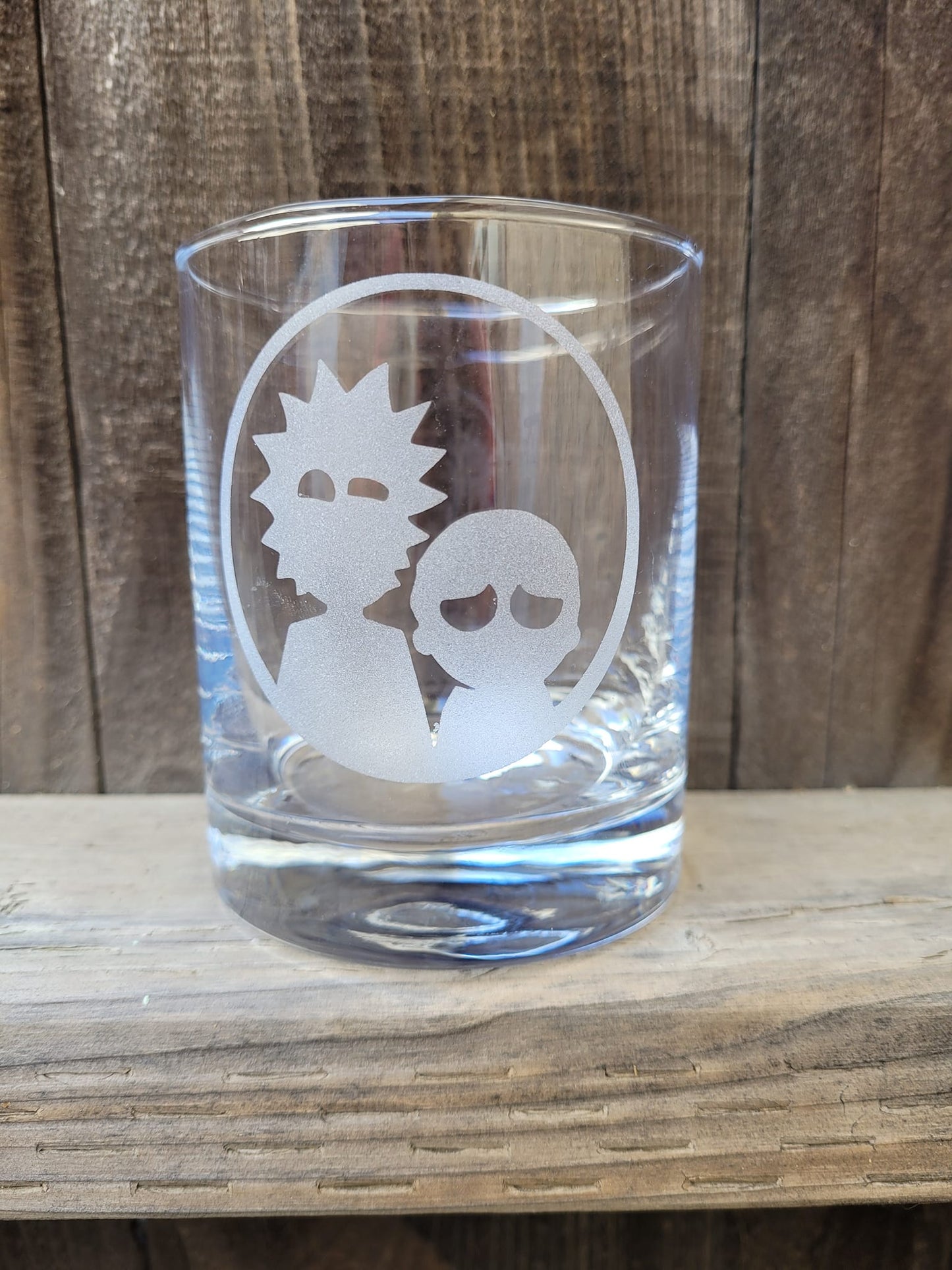 Rick and Morty rocks Glass - Made to Order