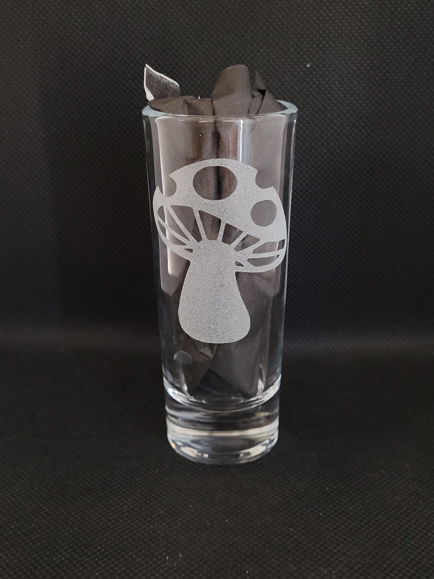 Spotted toadstool/mushroom 2 oz Shot Glass - Made to Order