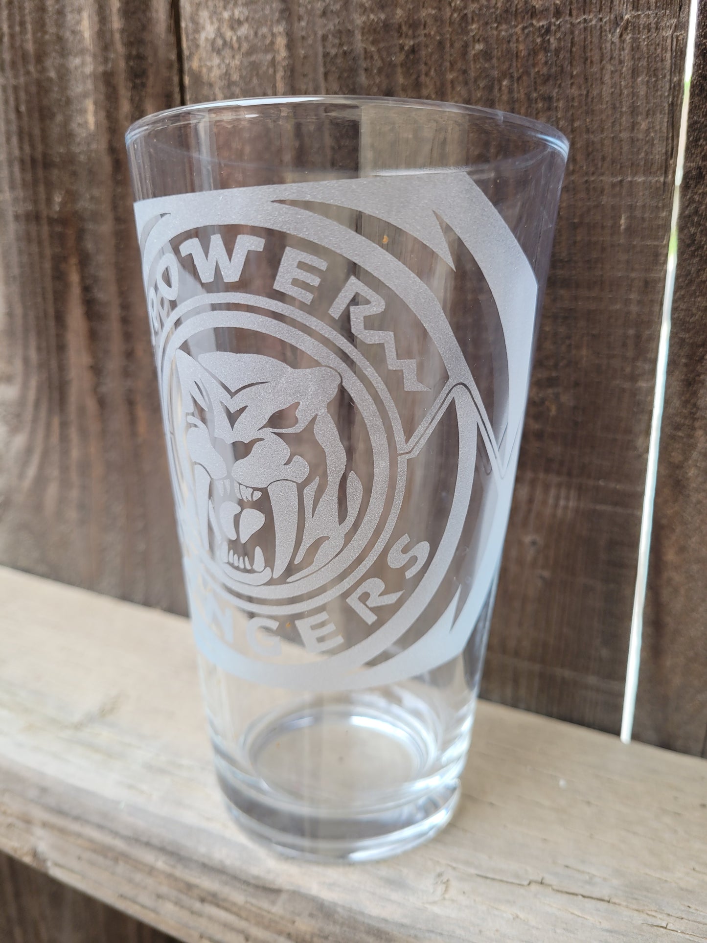 Yellow power ranger Pint Glass - Made to Order