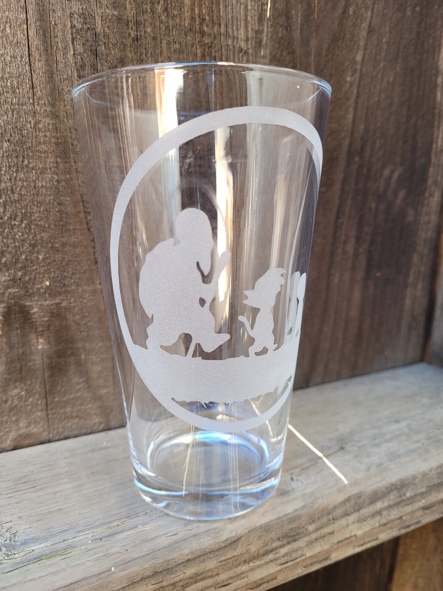Dragon Ball walking silhouettes Pint Glass - Made to Order