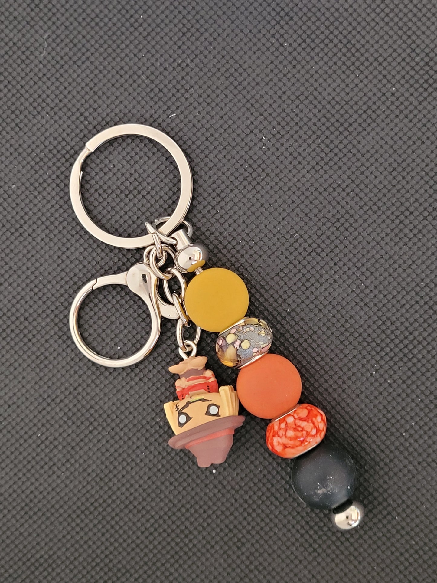 Scarecrow bitty pop beaded keychain