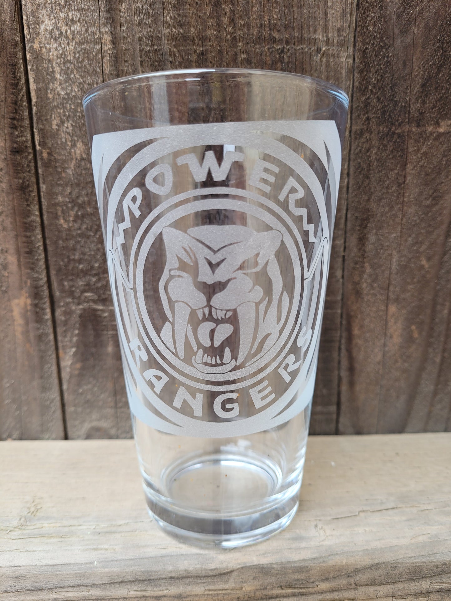 Yellow power ranger Pint Glass - Made to Order