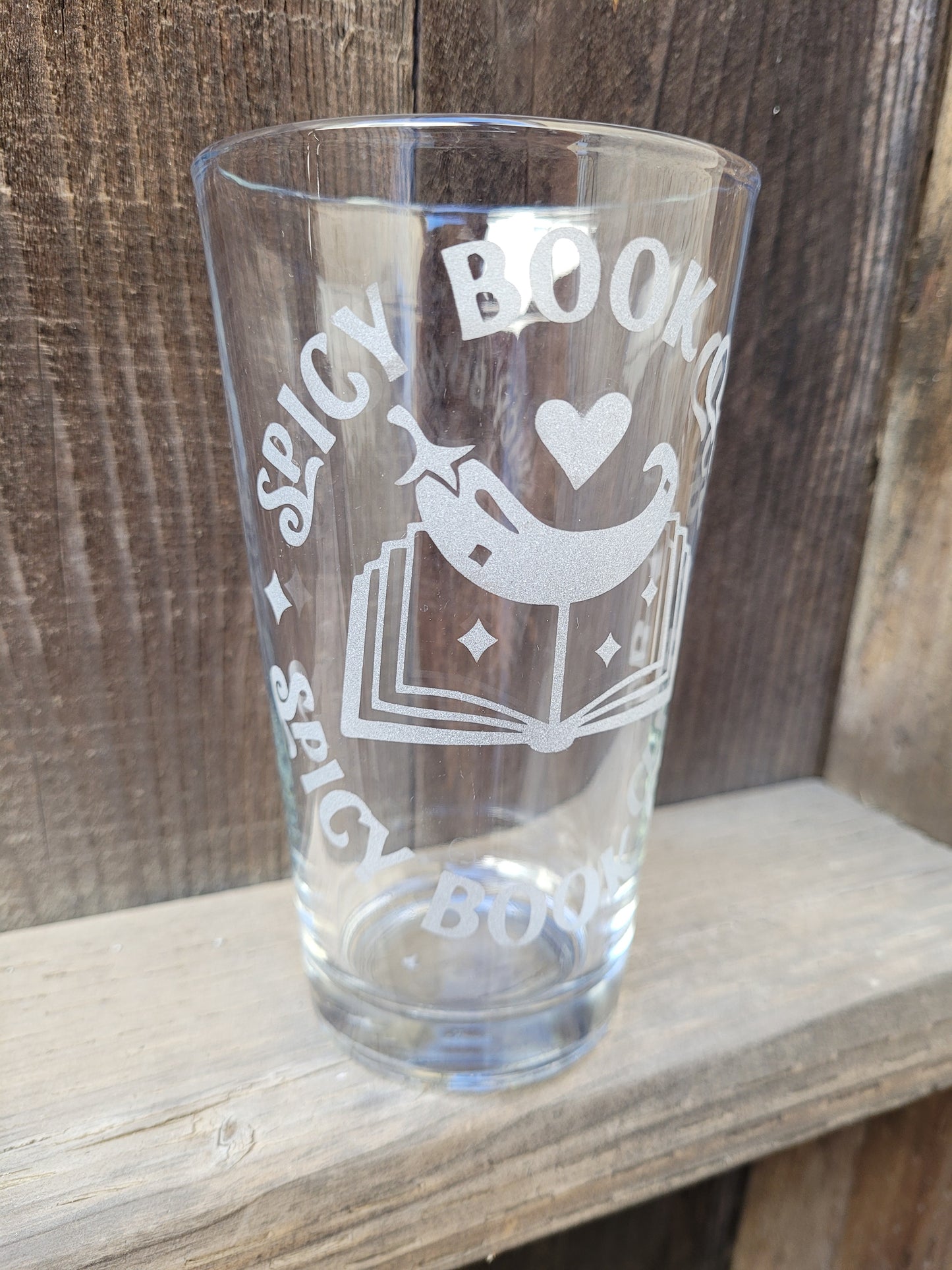Spicy Book Club Pint Glass - Made to Order