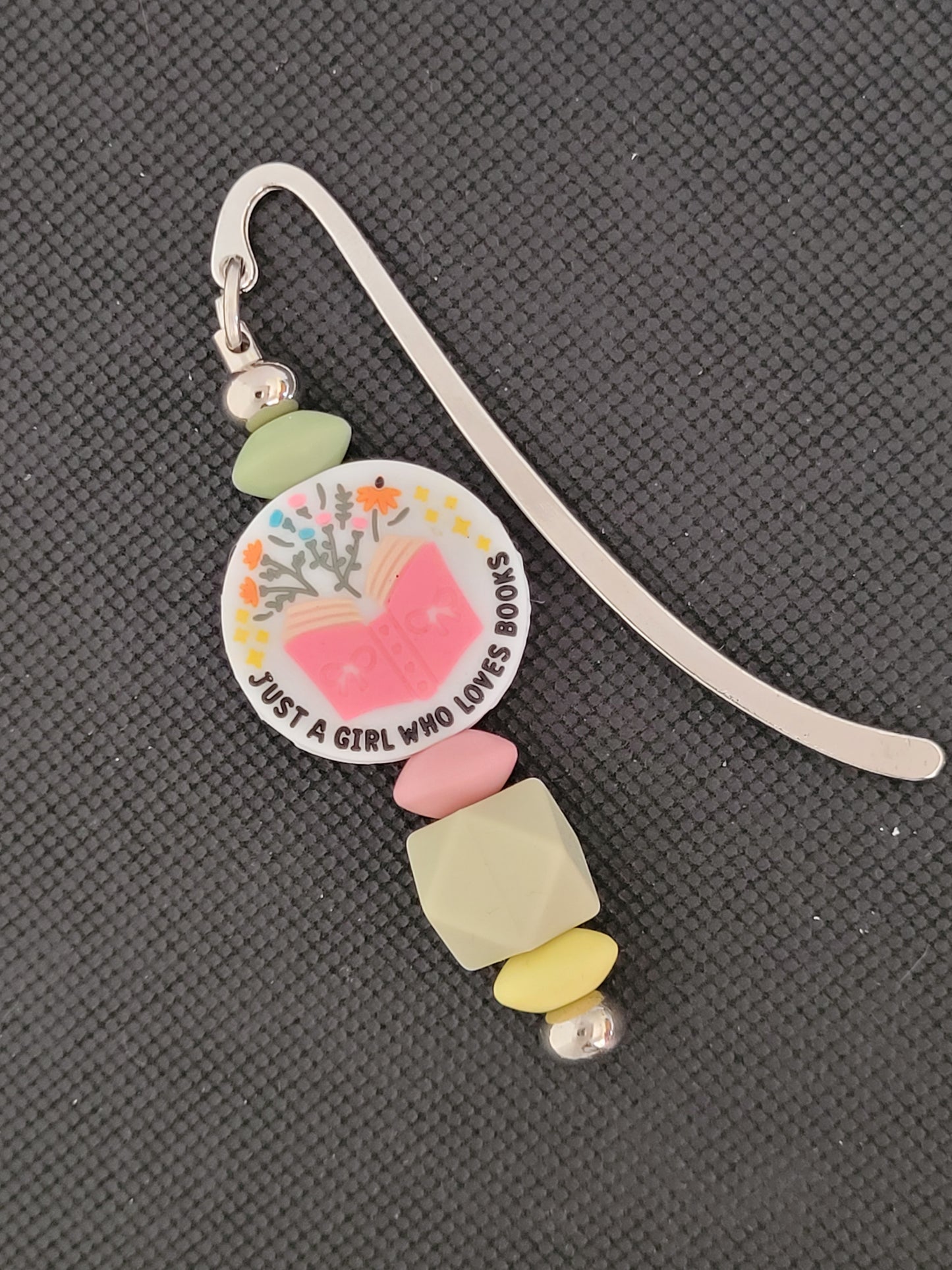 Just a girl who loves books beaded bookmark