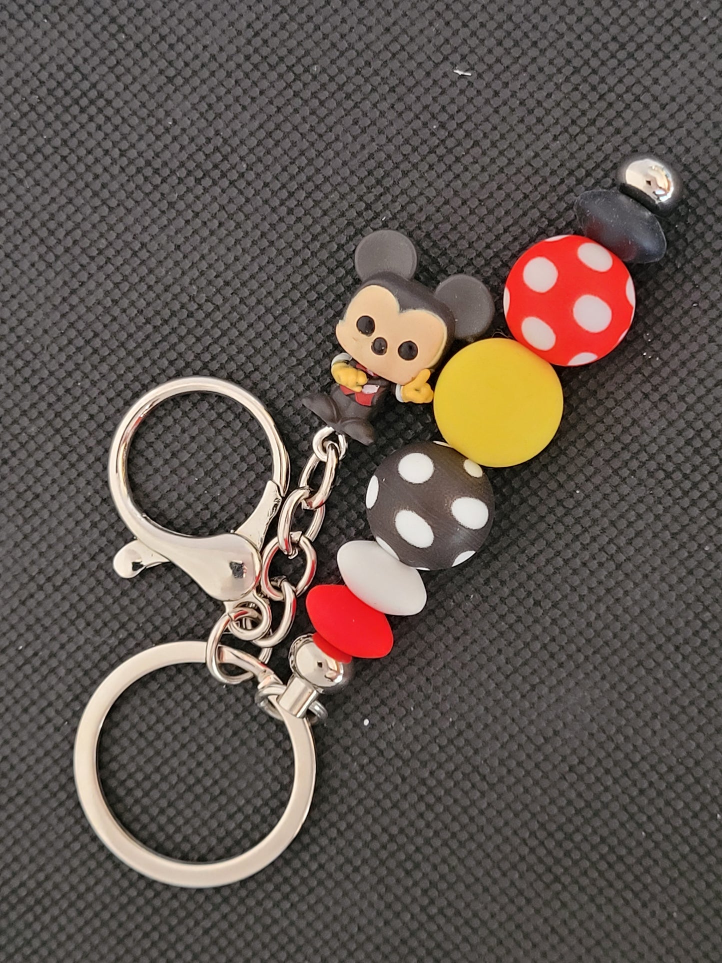 Conductor Mickey Mouse bitty pop beaded keychain