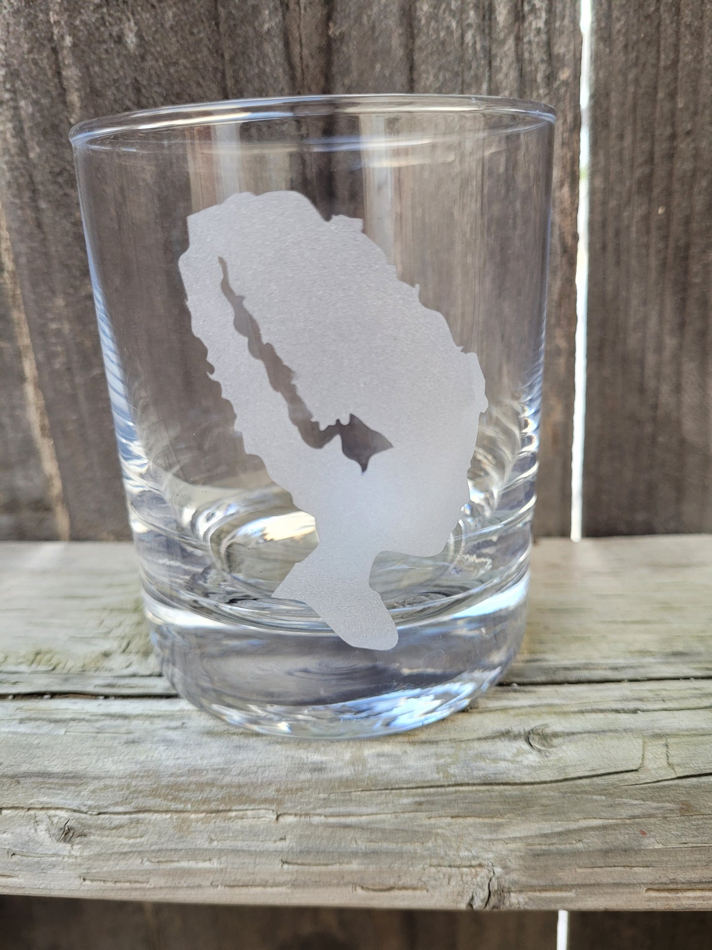Bride of Frankenstein (silhouette) rocks glass - made to order