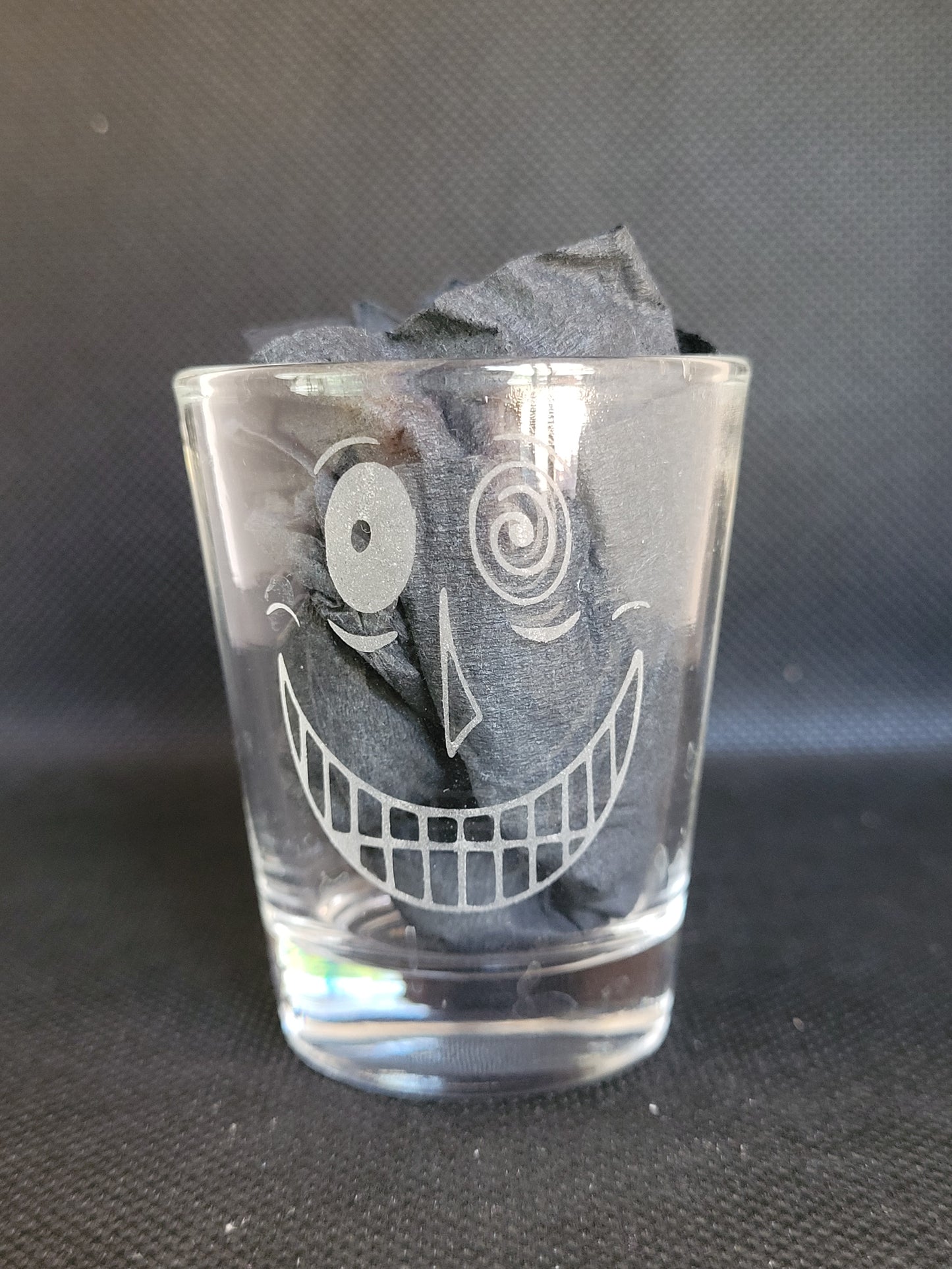 The Mayor's happy face 1.5 Shot Glass - Made to Order