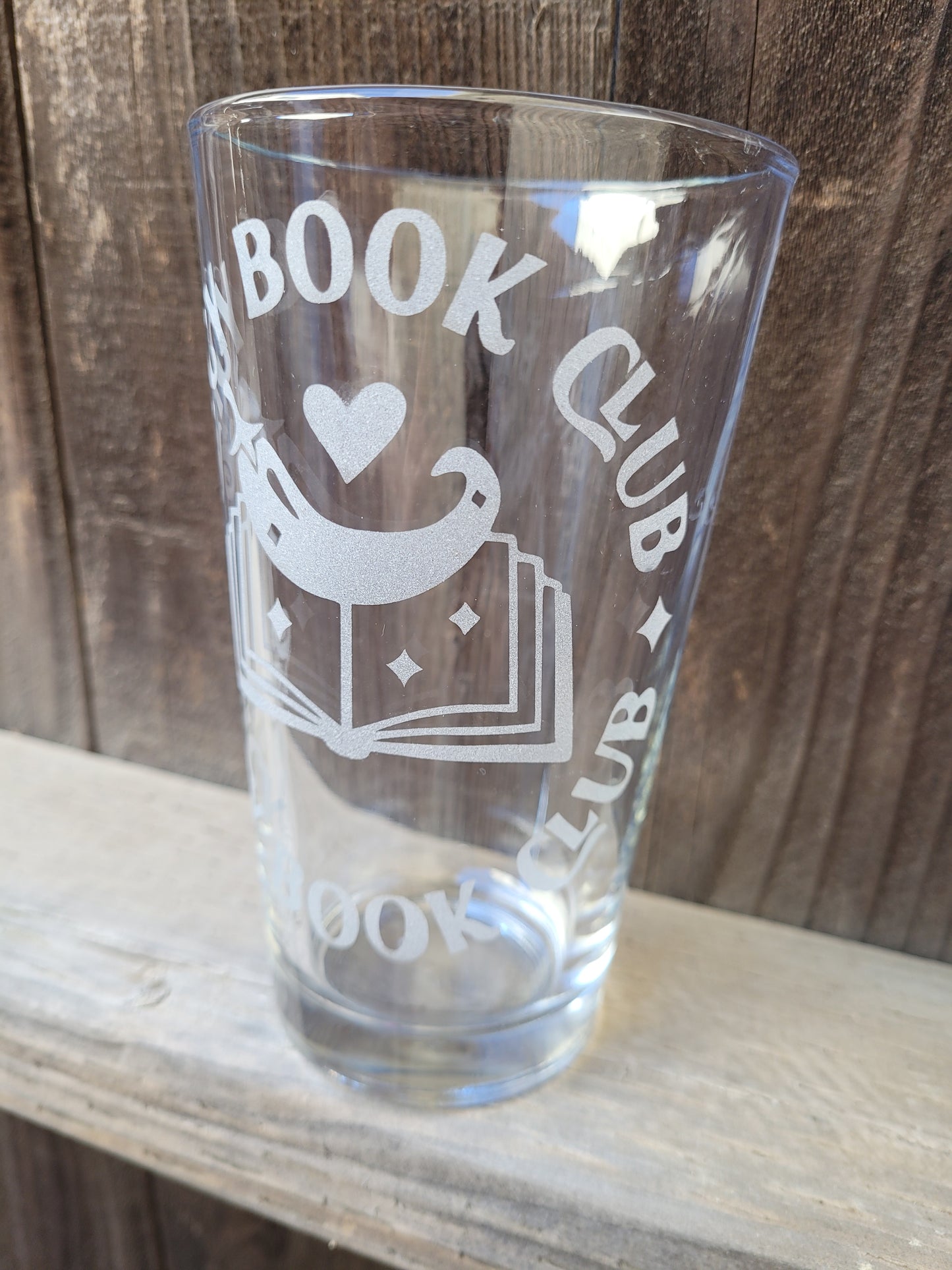 Spicy Book Club Pint Glass - Made to Order
