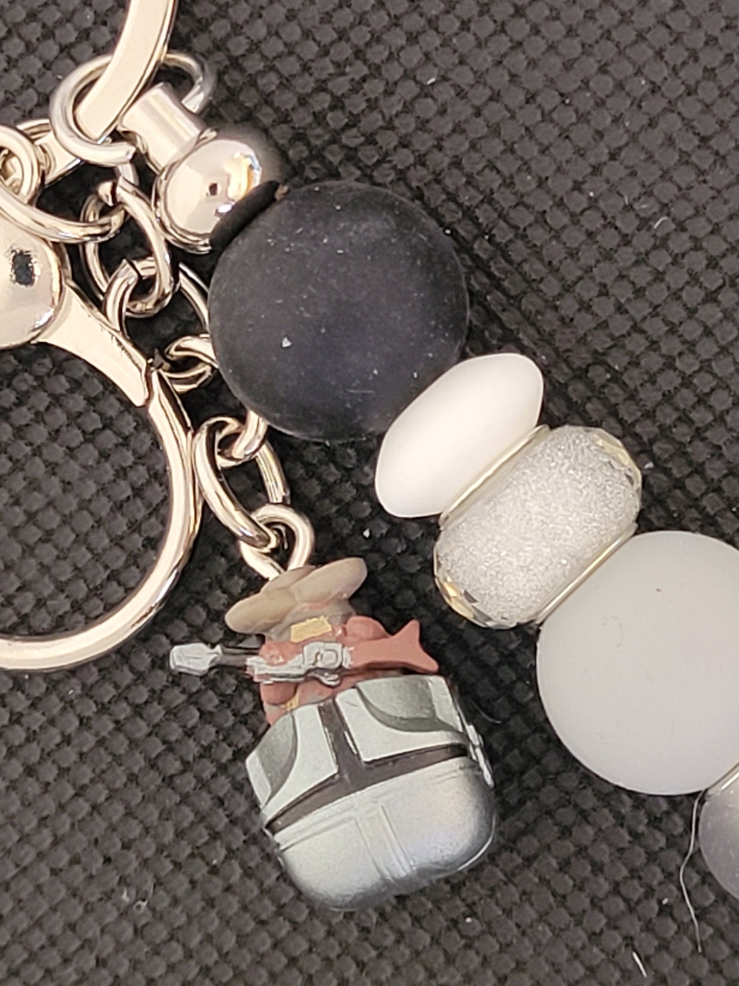 The Mandalorian bitty pop beaded keychain