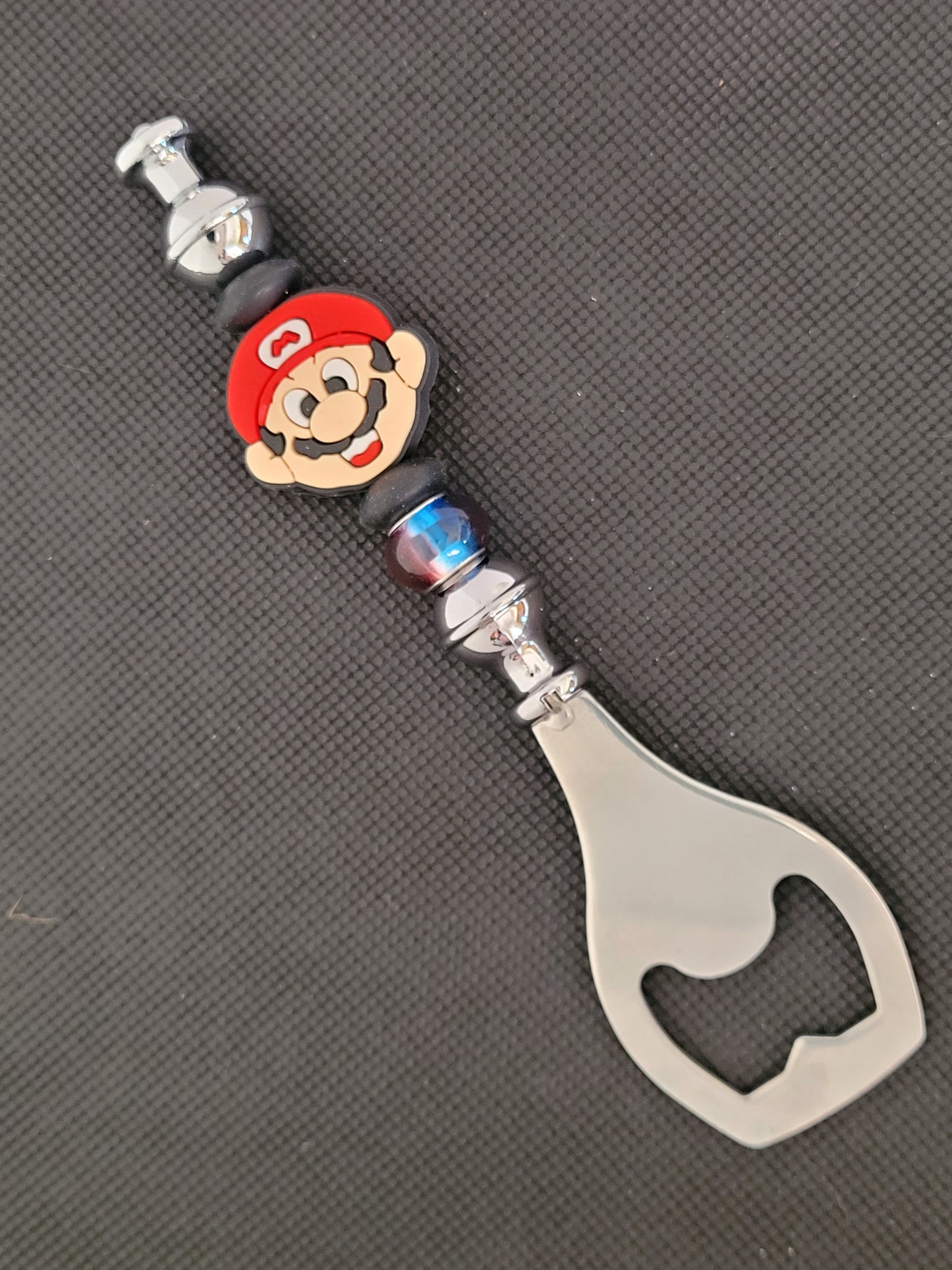 Mario beaded bottle opener