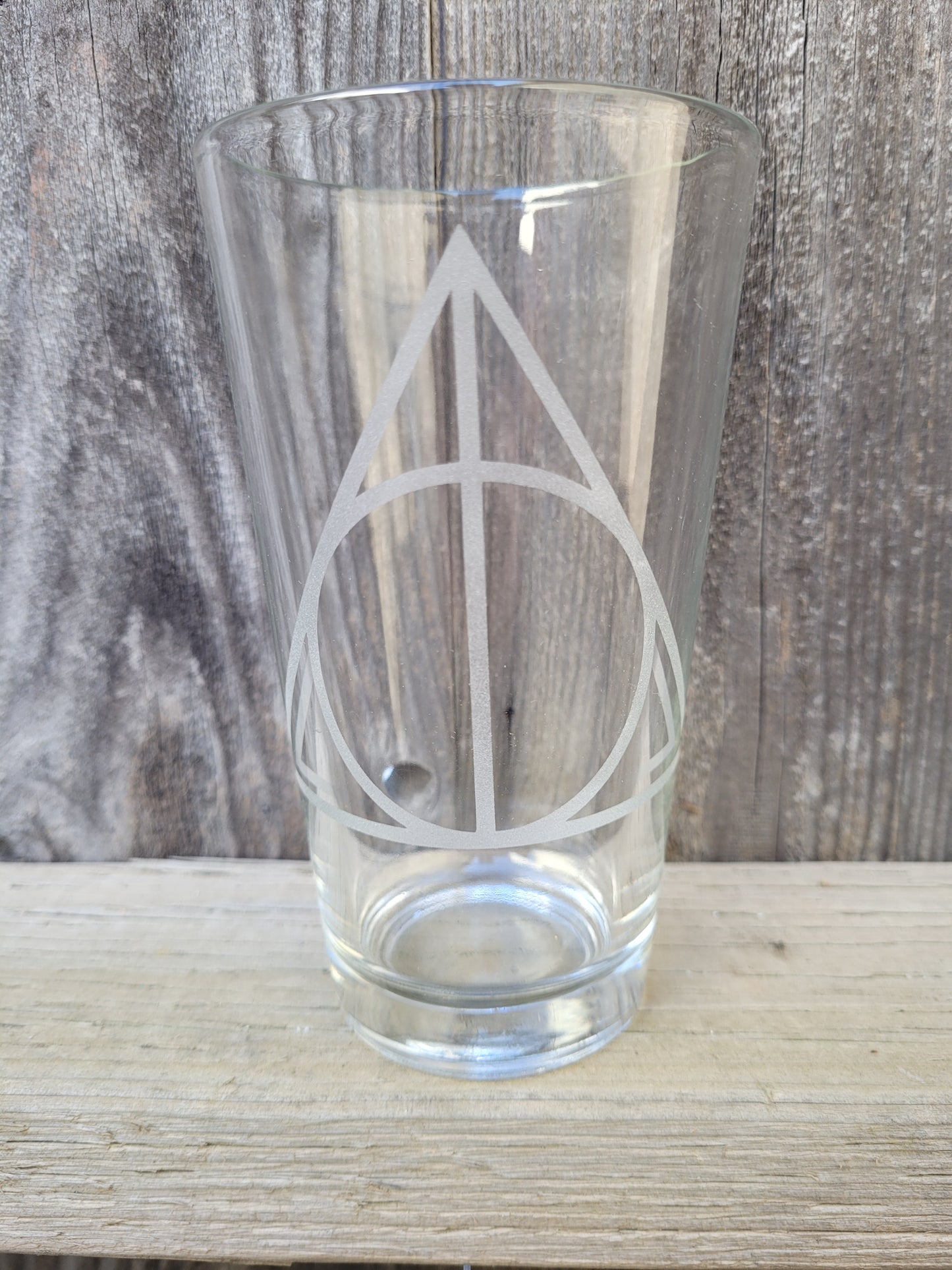 Deathly Hallows Pint Glass - Made to Order