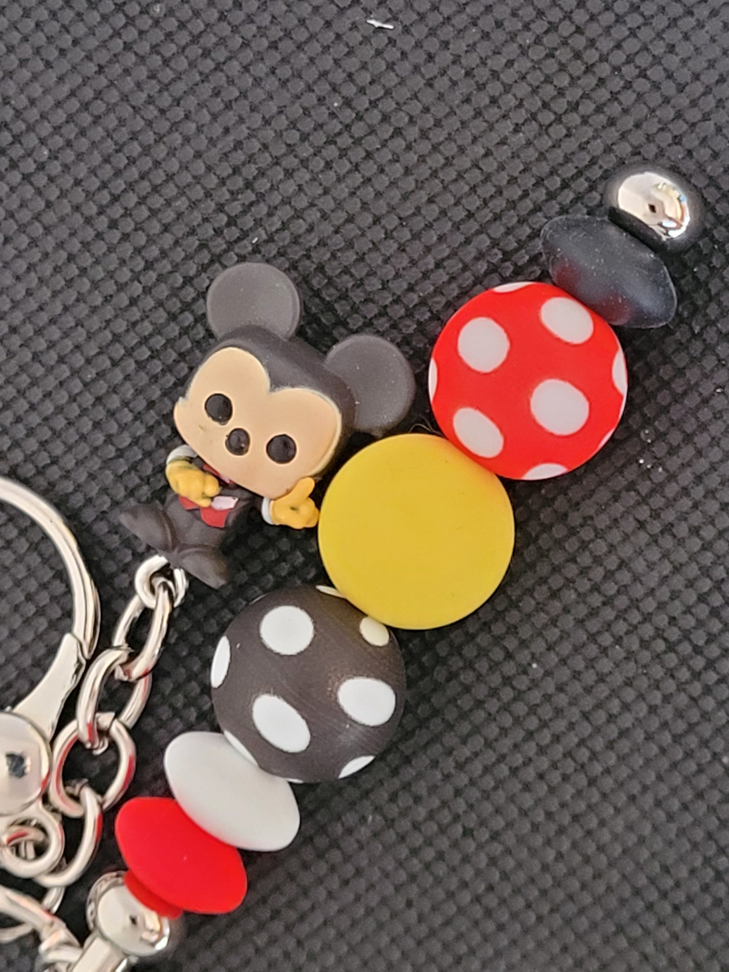 Conductor Mickey Mouse bitty pop beaded keychain