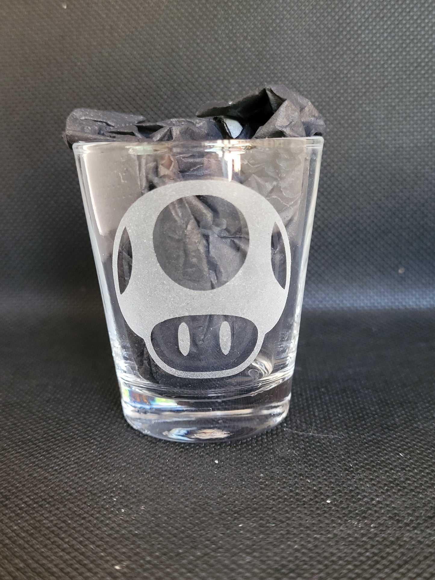 Mario Mushroom 1.5 oz Shot Glass- Made to Order