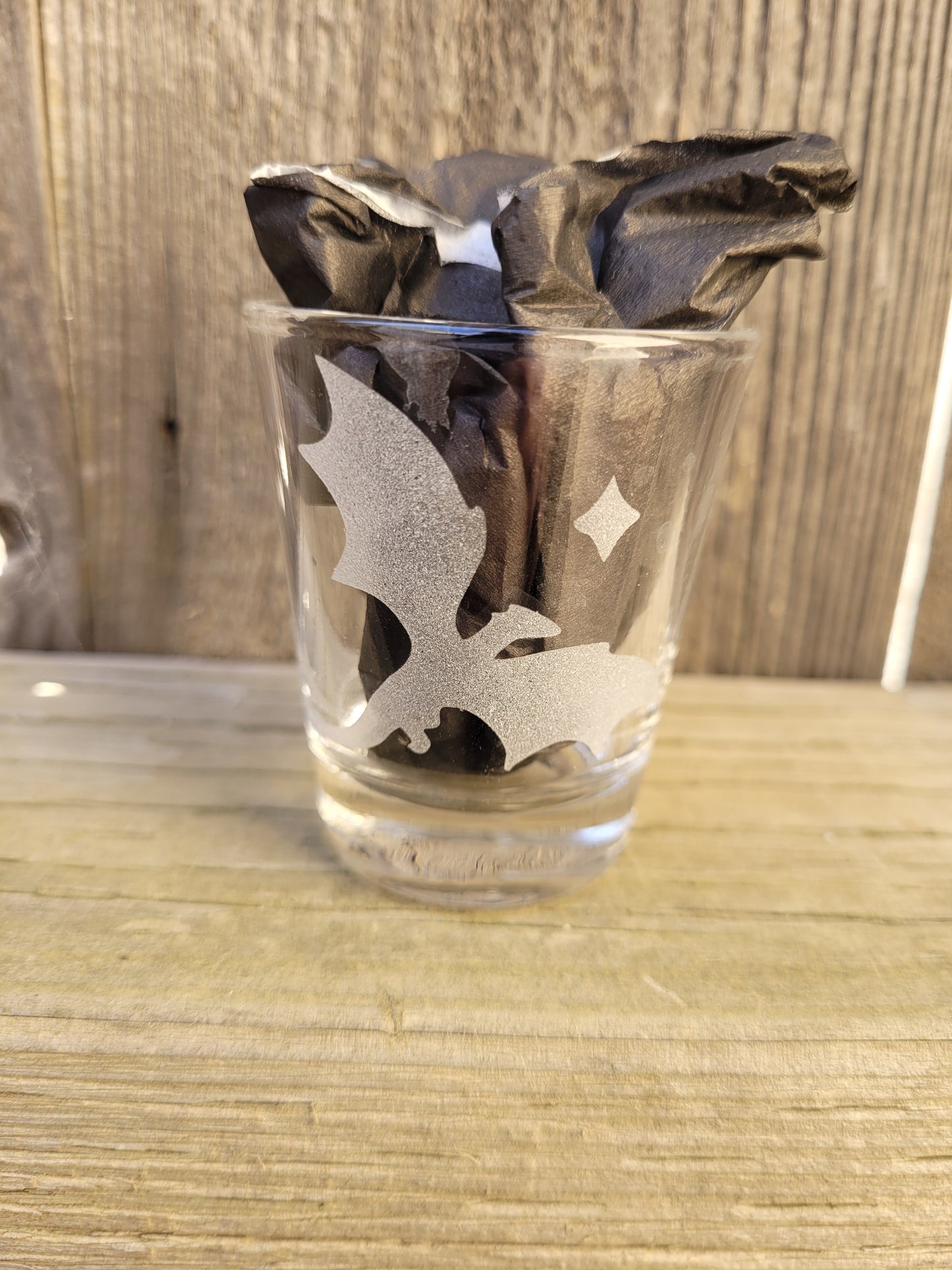 Dragon with a star 1.5 oz Shot Glass - Made to Order