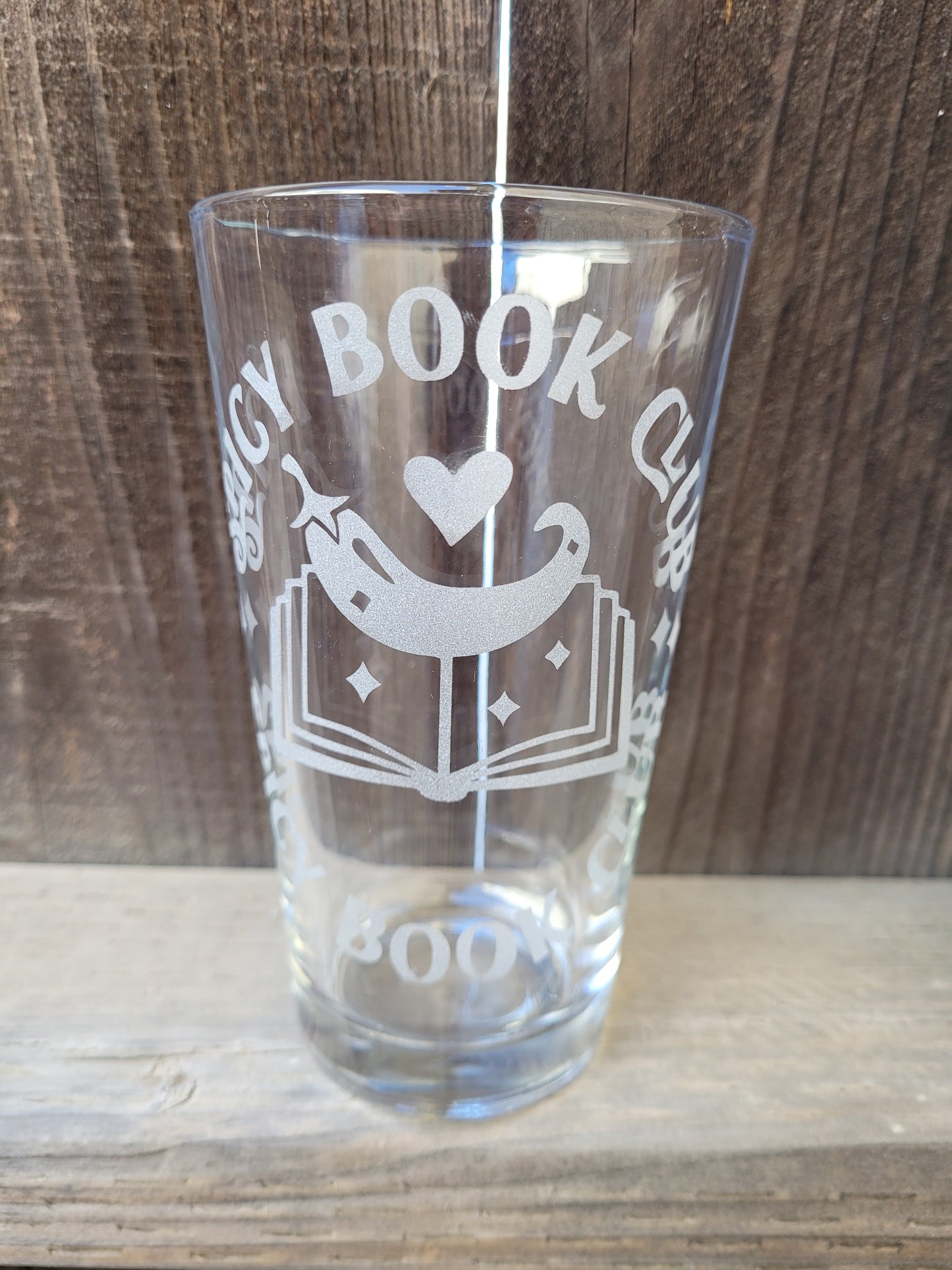 Spicy Book Club Pint Glass - Made to Order