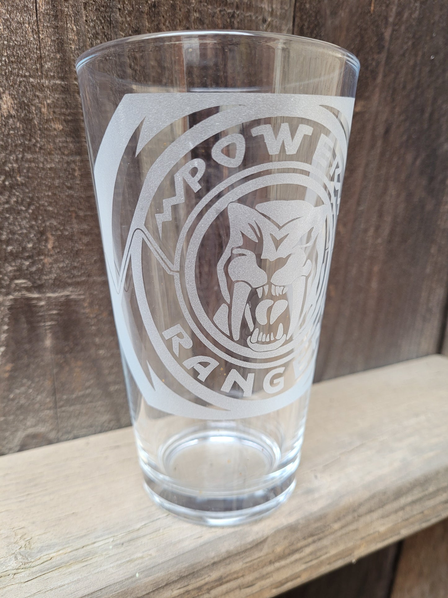 Yellow power ranger Pint Glass - Made to Order