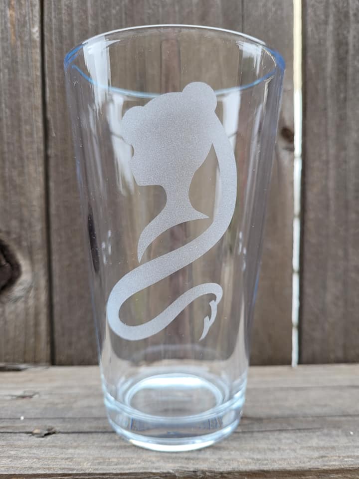 Sailor Moon Silhouette Pint Glass - Made to Order