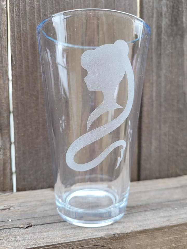 Sailor Moon Silhouette Pint Glass - Made to Order