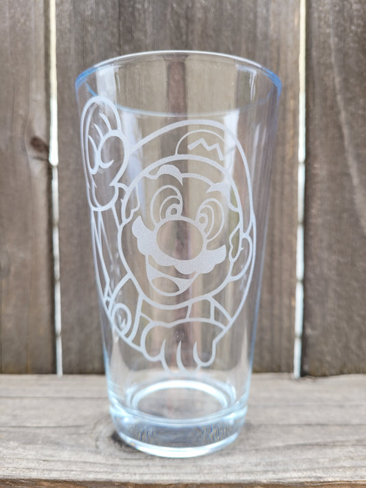 Mario Pint Glass - Made to Order