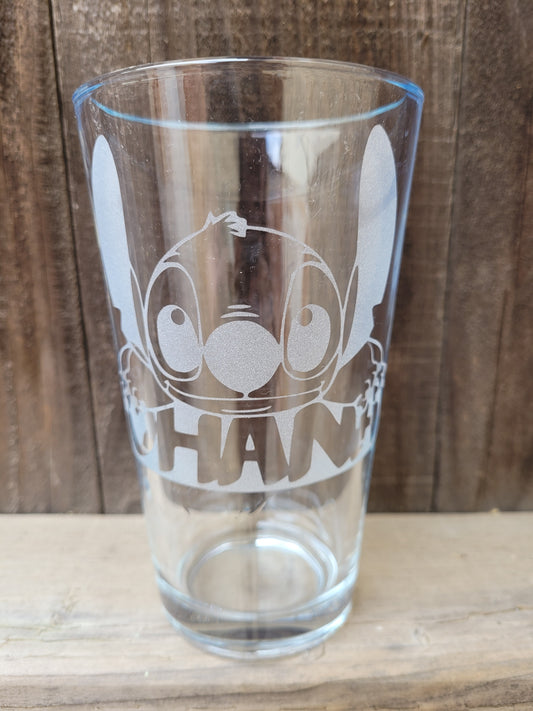 Stitch Ohana Pint Glass - Made to Order