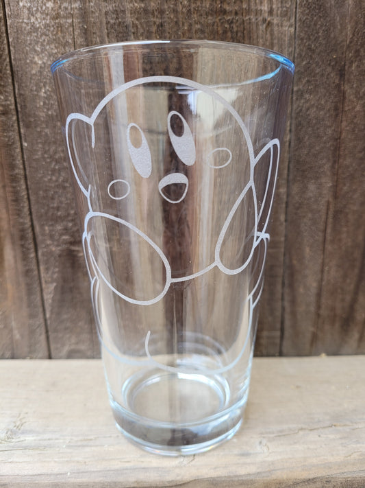 Kirby on Star Pint Glass - Made to Order