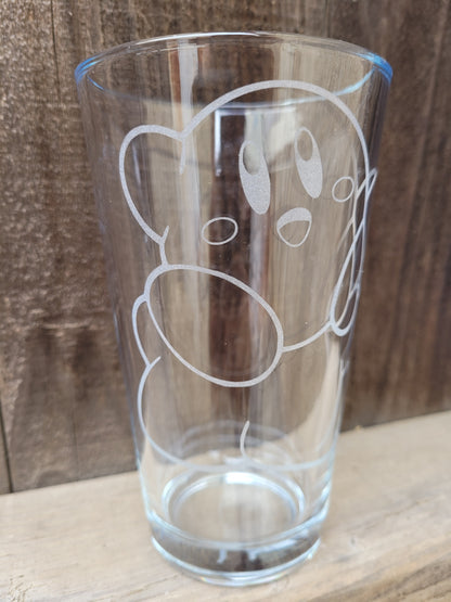 Kirby on Star Pint Glass - Made to Order