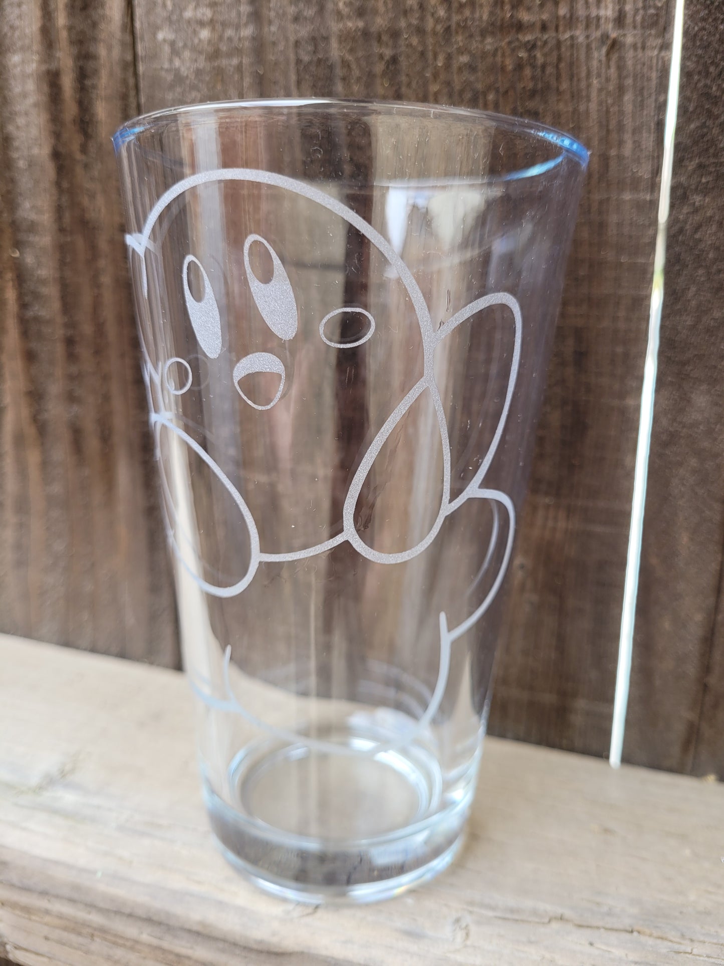 Kirby on Star Pint Glass - Made to Order