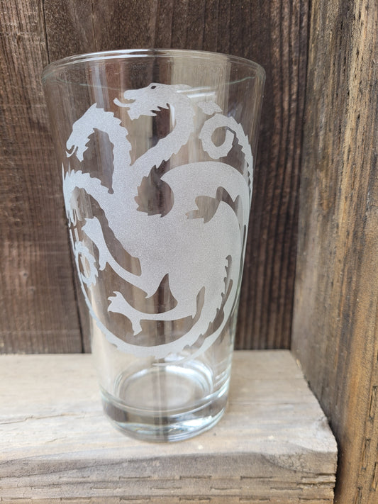 House Targaryen Pint Glass - Made to Order