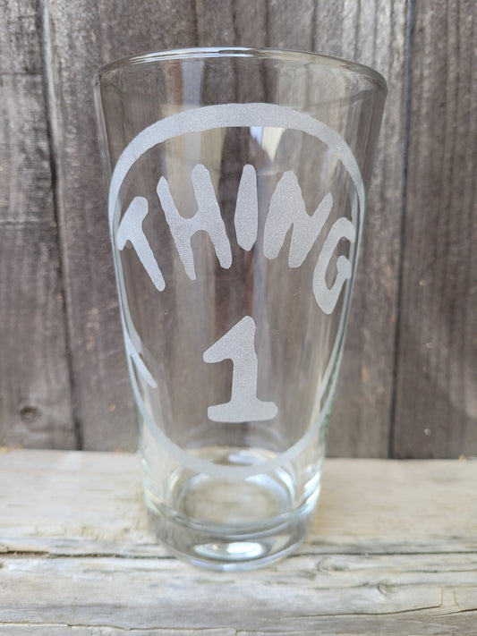 Thing 1 Pint Glass - Made to Order