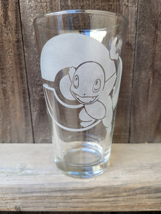 Charmander with Pokeball Pint Glass - Made to Order